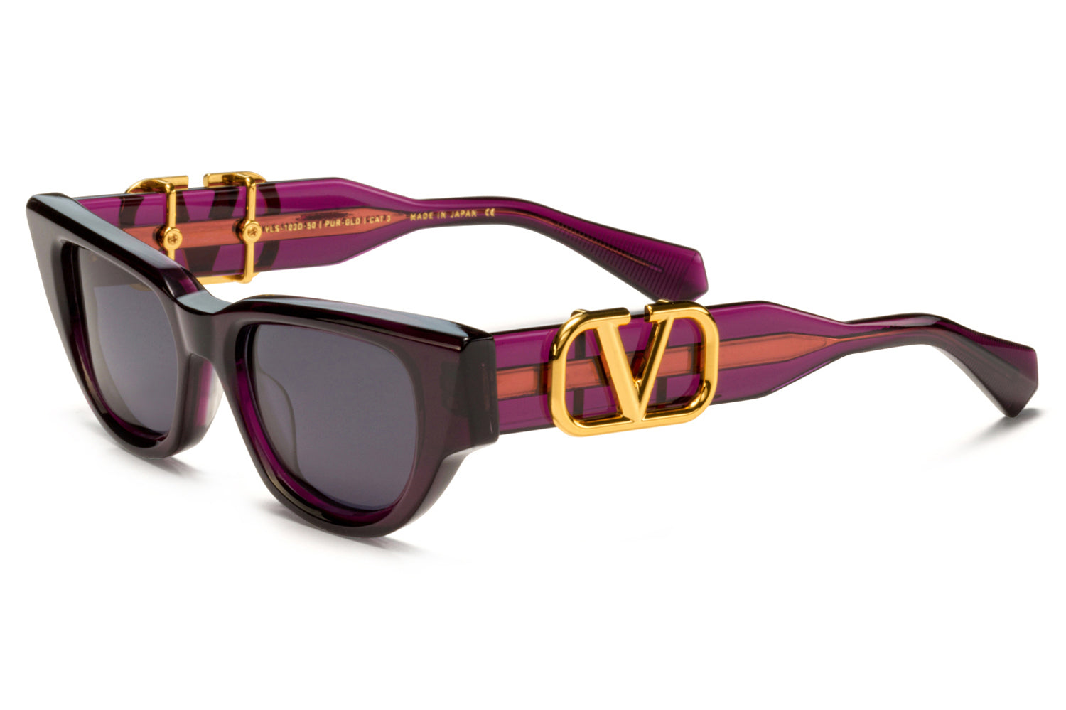 Valentino Eyewear Rockstud rectangle frame sunglasses - Red