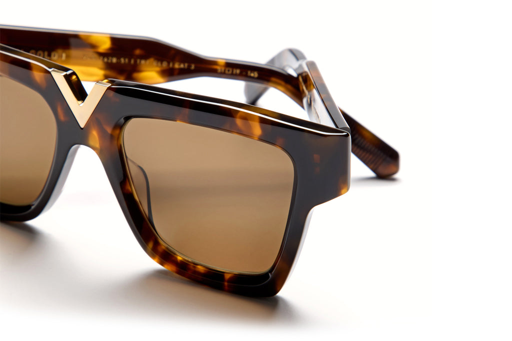 Valentino® Eyewear - V-Gold I Sunglasses Brown Tortoise & V-Light Gold with Dark Brown Lenses