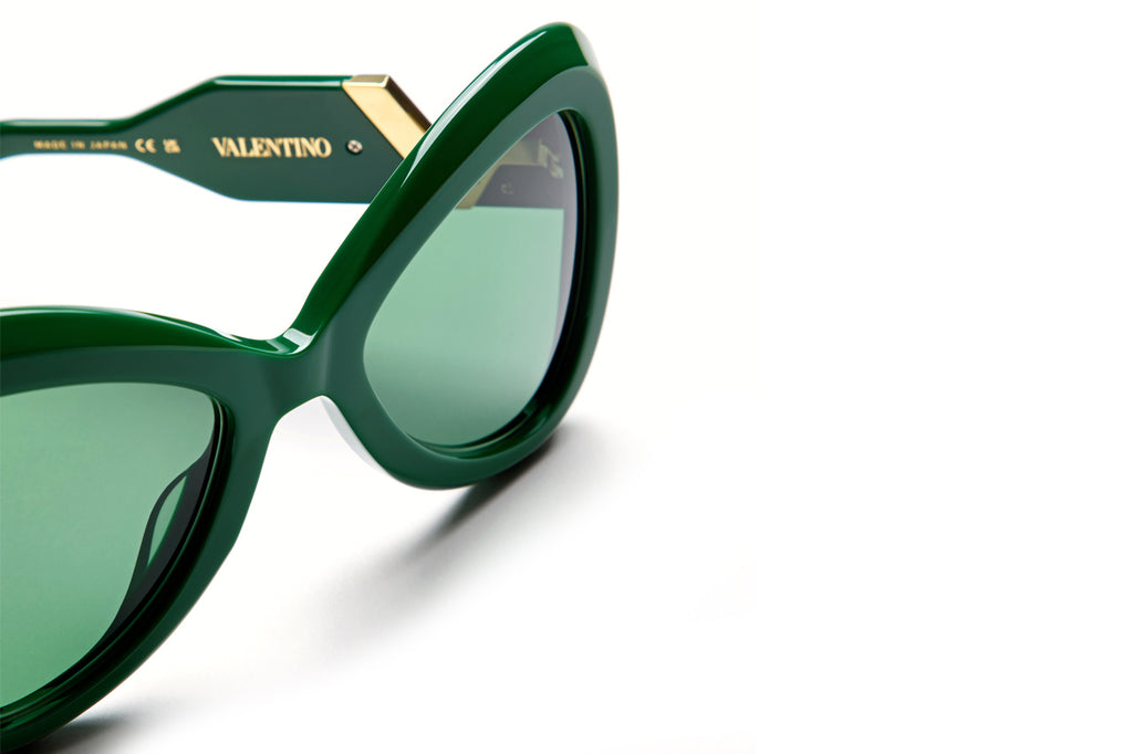 Valentino® Eyewear - V-Gold III Sunglasses Dark Green & 18k Gold with Dark Green Lenses