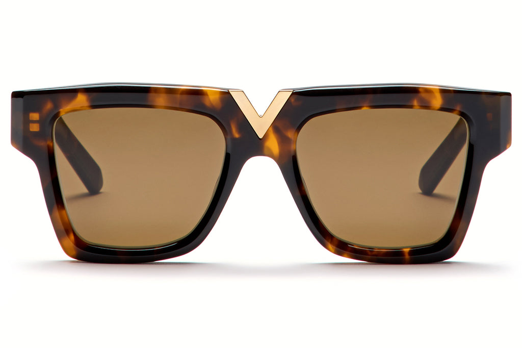 Valentino® Eyewear - V-Gold I Sunglasses Brown Tortoise & V-Light Gold with Dark Brown Lenses