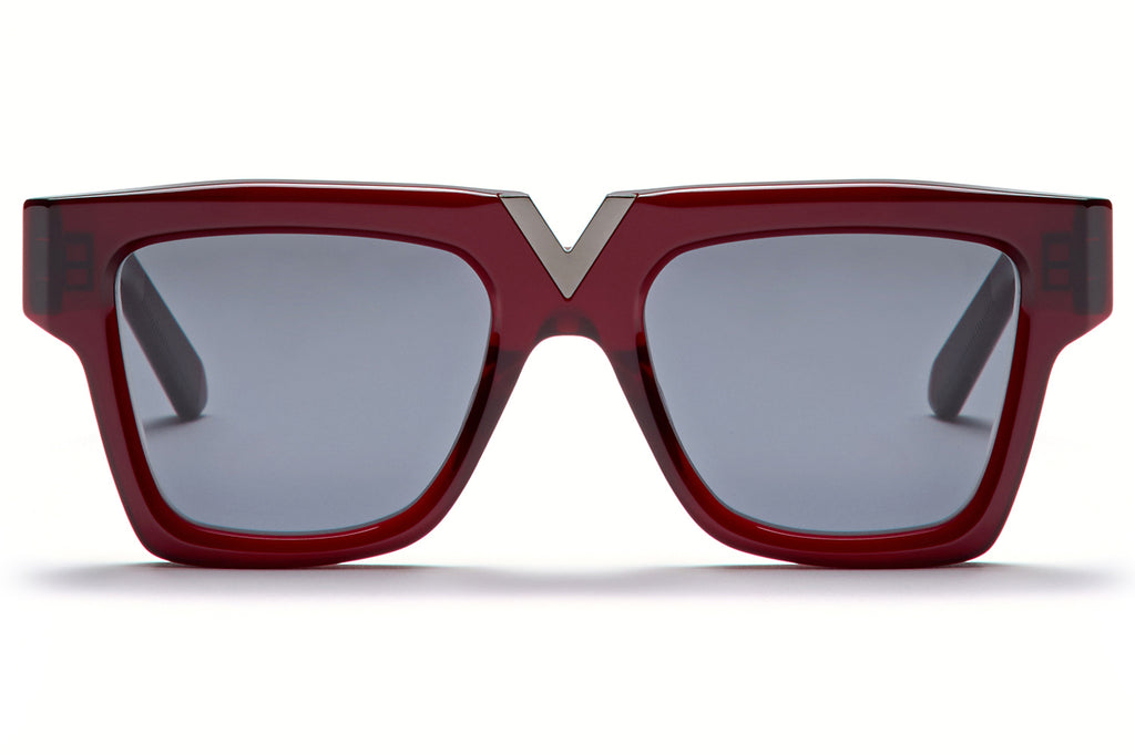 Valentino® Eyewear - V-Gold I Sunglasses Crystal Bordeaux & Black Rhodium with Dark Grey Lenses