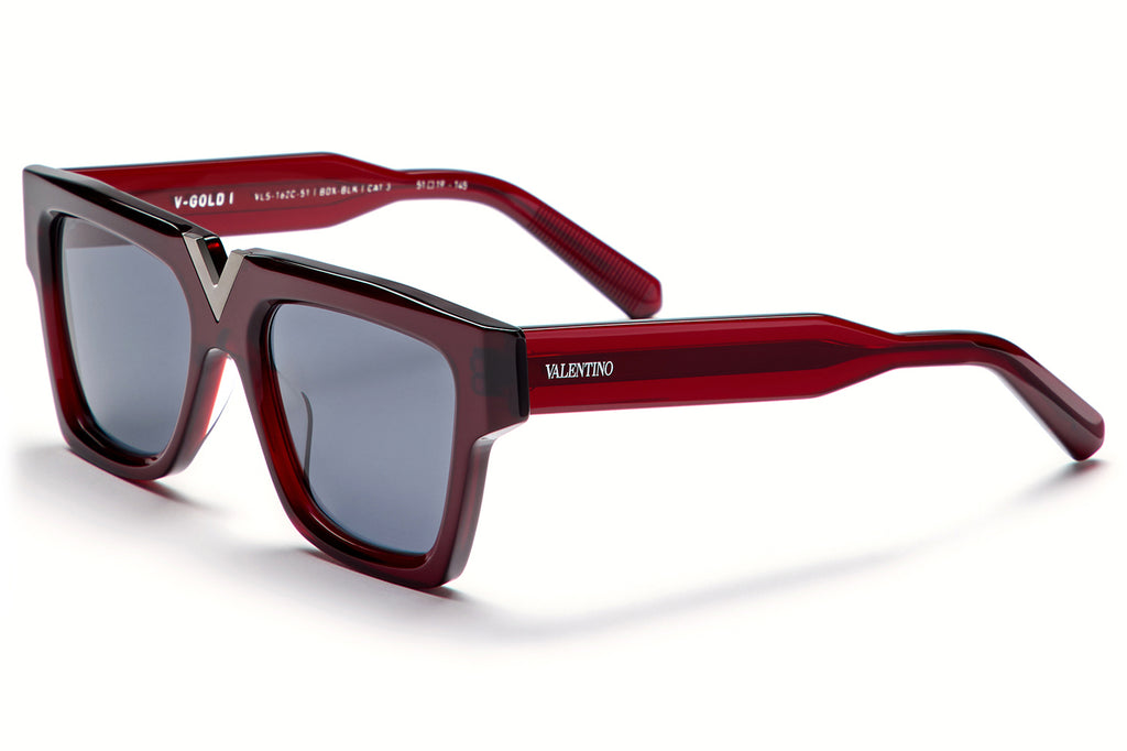 Valentino® Eyewear - V-Gold I Sunglasses Crystal Bordeaux & Black Rhodium with Dark Grey Lenses