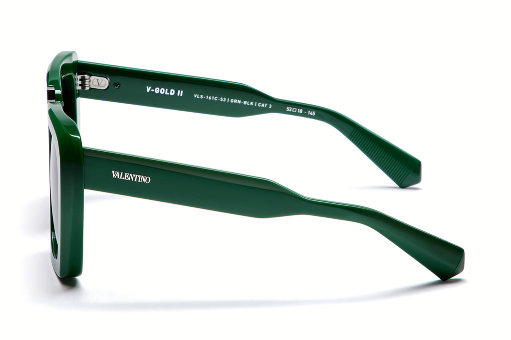 Valentino® Eyewear - V-Gold II Sunglasses Dark Green & Black Rhodium with Smoke Grey Lenses