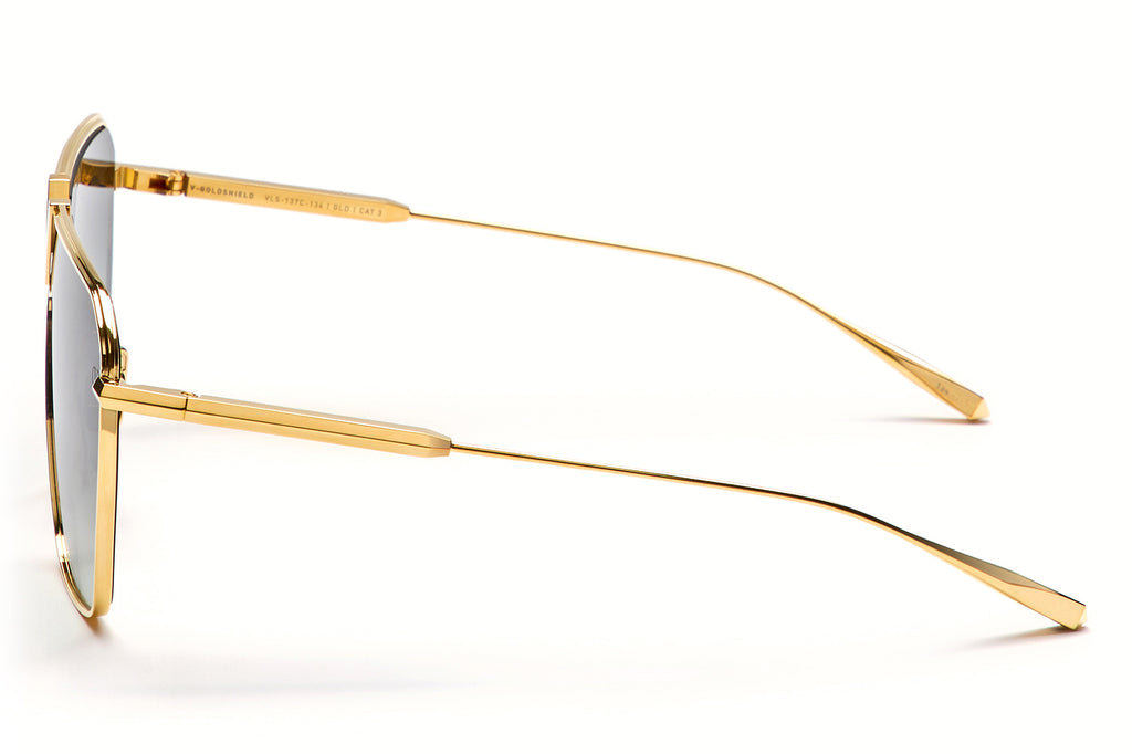 Valentino® Eyewear - V-Goldshield Sunglasses 18k Gold with Green Gradient Lenses