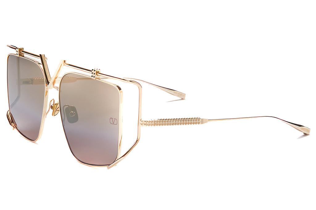 Valentino® Eyewear - V-Light Sunglasses Gold with Dark Brown Gradient Lenses