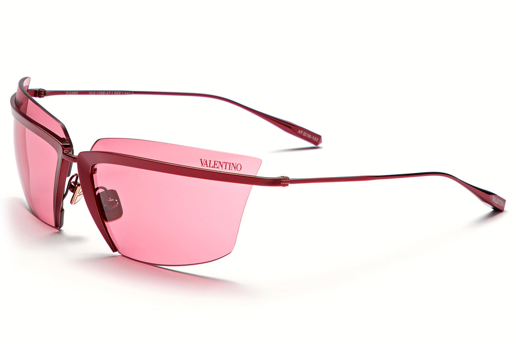 Valentino® Eyewear - V-Lure Sunglasses Shiny Red Metal with Red Lenses