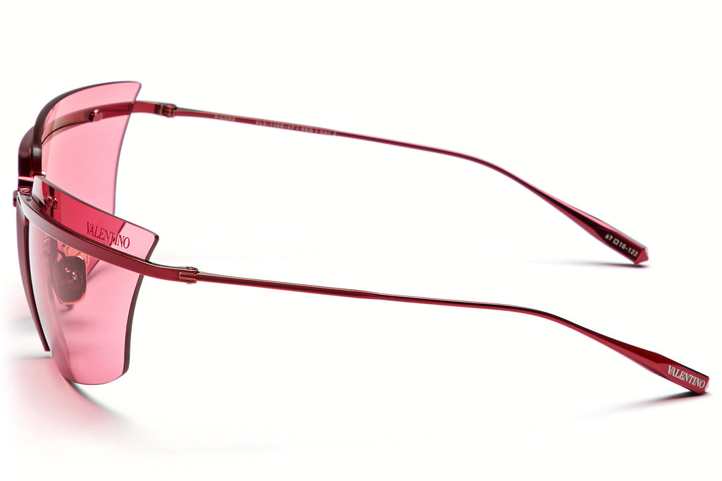 Valentino® Eyewear - V-Lure Sunglasses Shiny Red Metal with Red Lenses