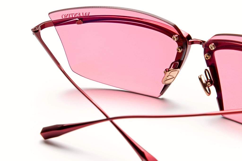 Valentino® Eyewear - V-Lure Sunglasses Shiny Red Metal with Red Lenses