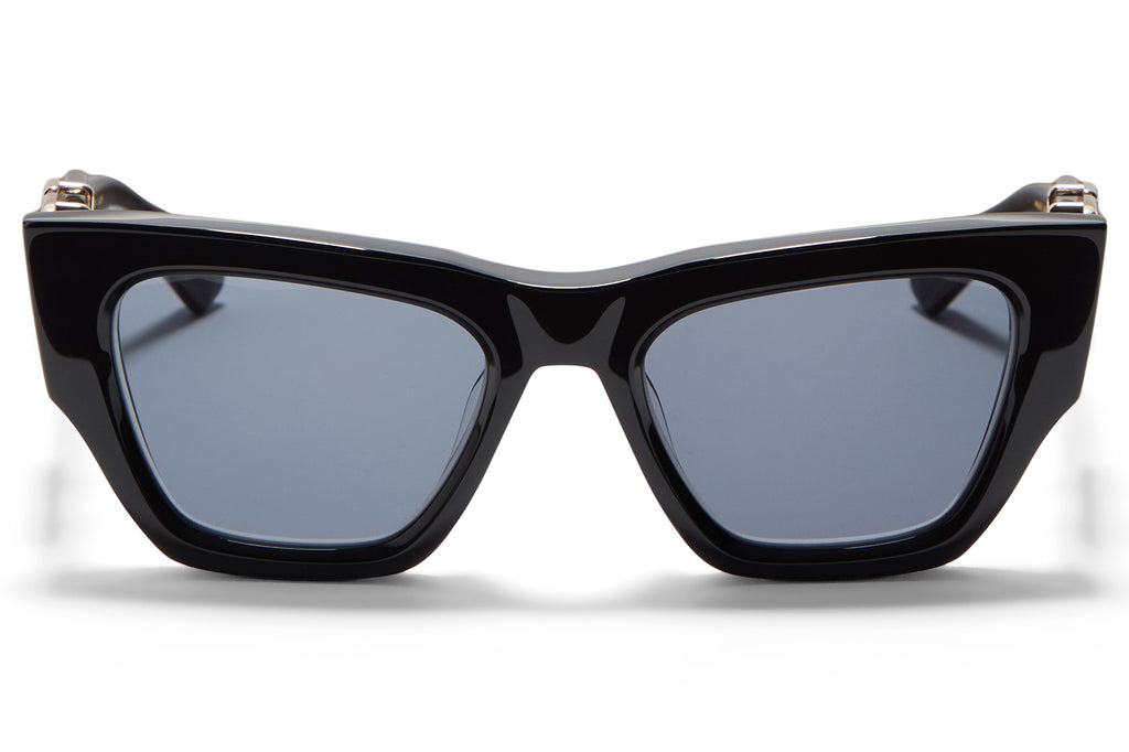 Valentino® Eyewear - V-Sette Sunglasses Black & V-Light Gold with Smoke Grey Lenses