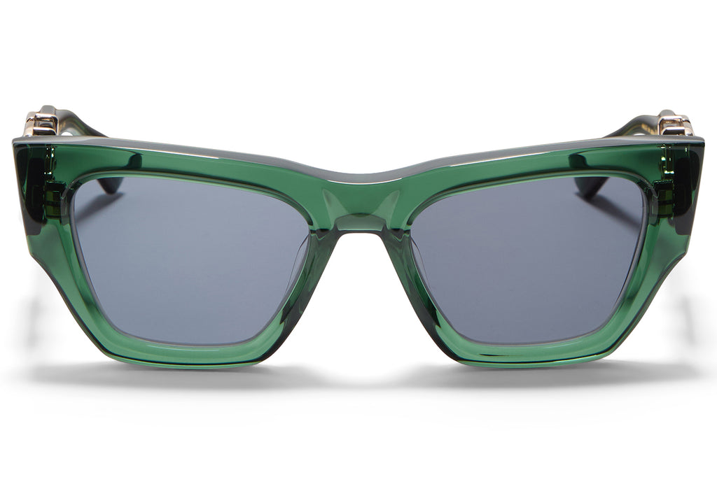 Valentino® Eyewear - V-Sette Sunglasses Crystal Green & V-Light Gold with Smoke Grey Lenses