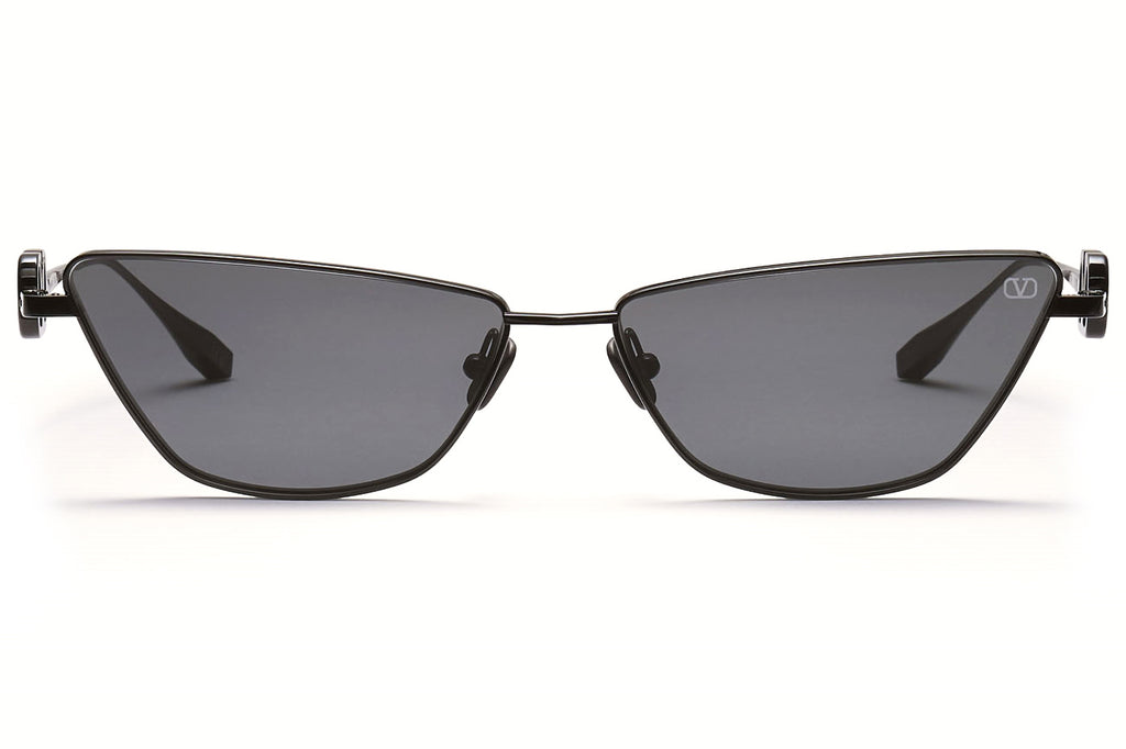 Valentino® Eyewear - VLogo Sign Sunglasses Shiny Black with Smoke Grey Lenses