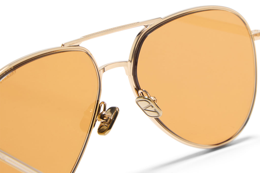 Valentino® Eyewear - VLS-172 Sunglasses V-Light Gold & Ivory with Amber Lenses