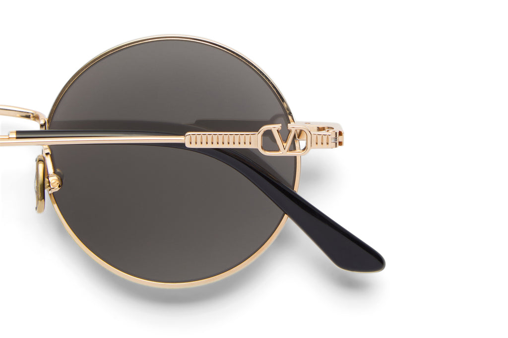 Valentino® Eyewear - VLS-173 Sunglasses V-Light Gold & Black with Mirror Silver Lenses