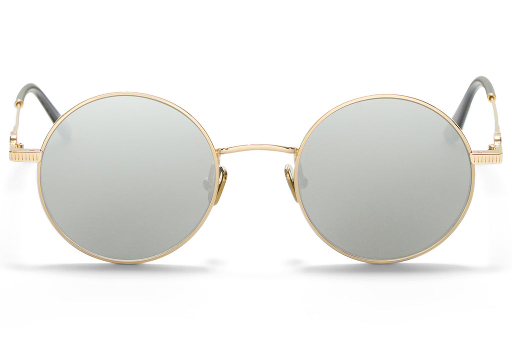 Valentino® Eyewear - VLS-173 Sunglasses V-Light Gold & Black with Mirror Silver Lenses