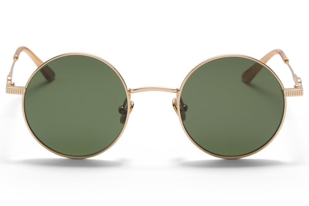 Valentino® Eyewear - VLS-173 Sunglasses V-Light Gold & Light Havana with Dark Green Lenses