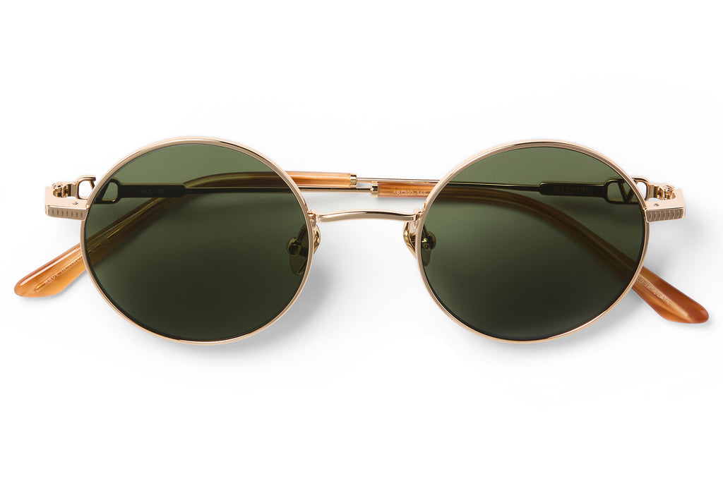 Valentino® Eyewear - VLS-173 Sunglasses V-Light Gold & Light Havana with Dark Green Lenses