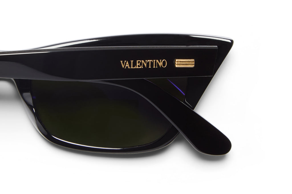 Valentino® Eyewear - VLS-175 Sunglasses Black & V-Light Gold with Dark Green Lenses