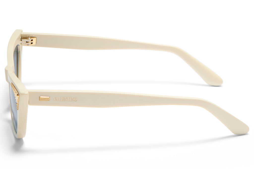 Valentino® Eyewear - VLS-175 Sunglasses Ivory & V-Light Gold with Blue Lenses