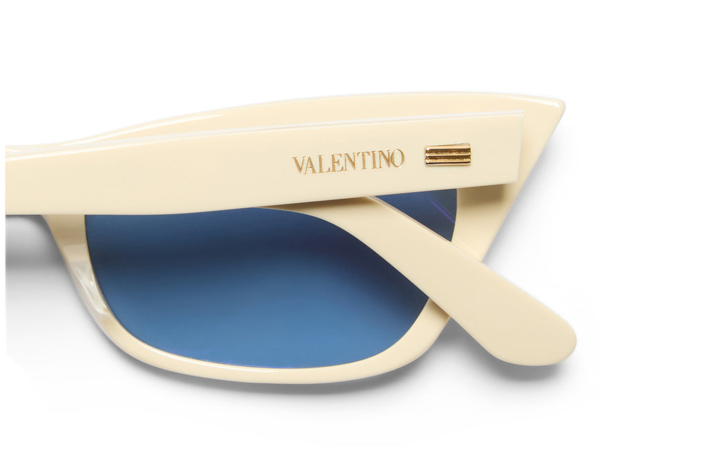 Valentino® Eyewear - VLS-175 Sunglasses Ivory & V-Light Gold with Blue Lenses