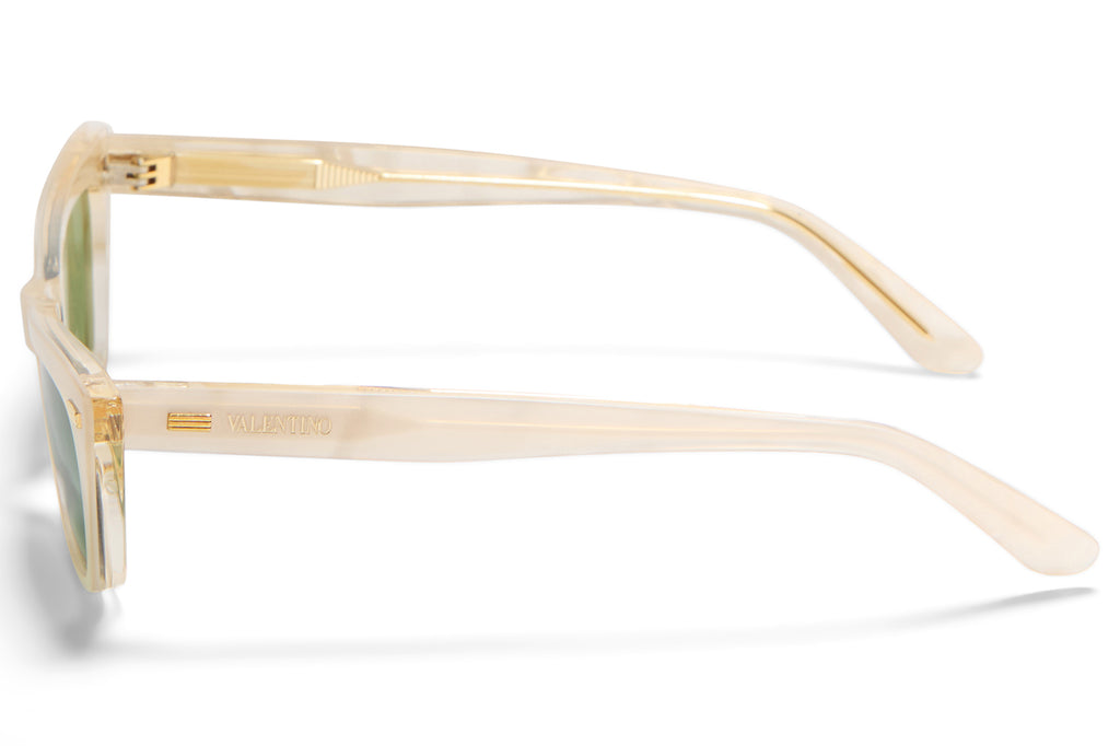 Valentino® Eyewear - VLS-176 Sunglasses Champagne Pearl & V-Light Gold with Medium Green Lenses