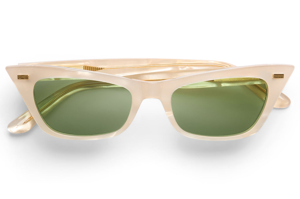 Valentino® Eyewear - VLS-176 Sunglasses Champagne Pearl & V-Light Gold with Medium Green Lenses