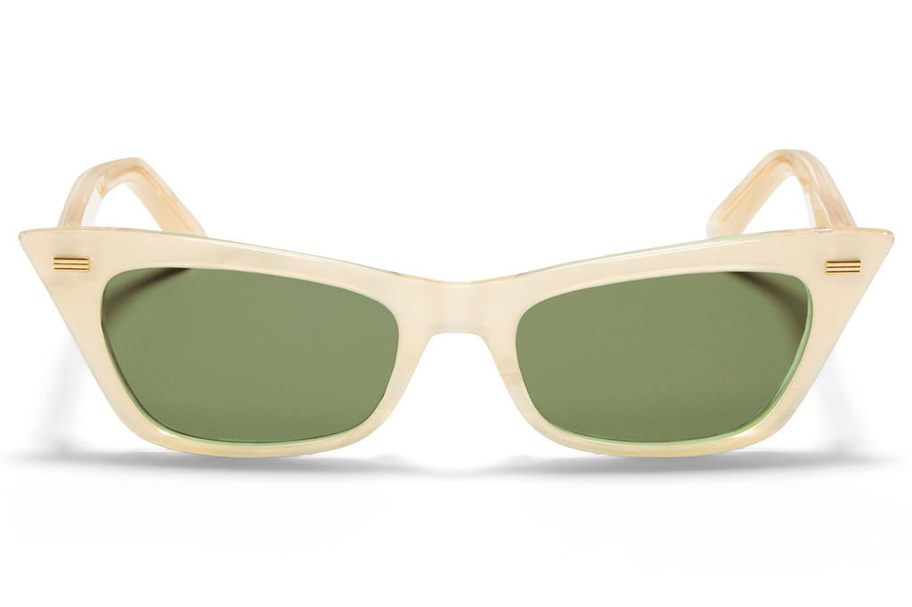 Valentino® Eyewear - VLS-176 Sunglasses Champagne Pearl & V-Light Gold with Medium Green Lenses