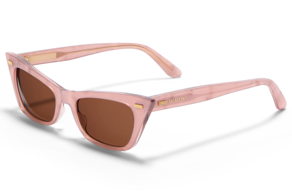 Valentino® Eyewear - VLS-176 Sunglasses Pink Pearl & V-Light Gold with Brown Lenses