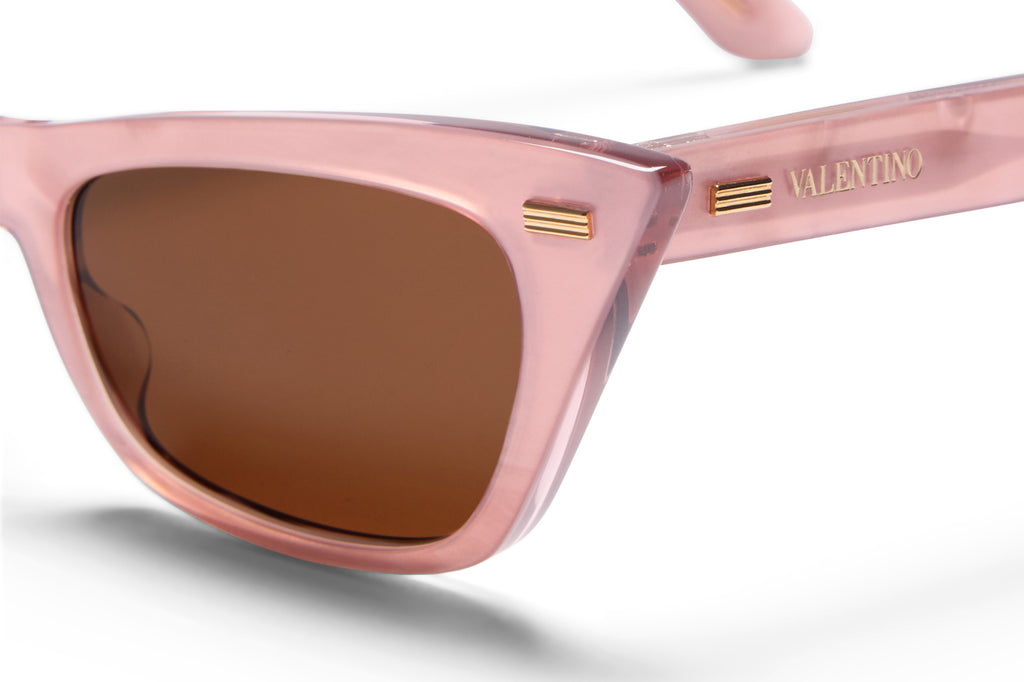 Valentino® Eyewear - VLS-176 Sunglasses Pink Pearl & V-Light Gold with Brown Lenses