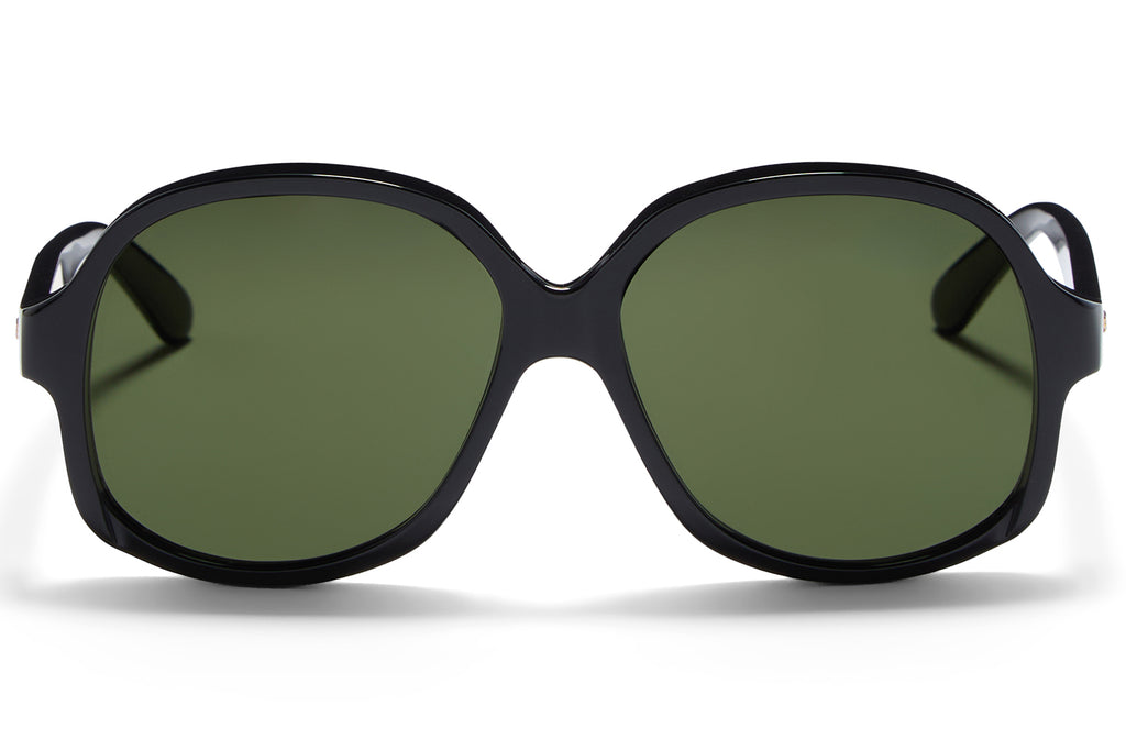 Valentino® Eyewear - VLS-177 Sunglasses Black & V-Light Gold with Dark Green Lenses