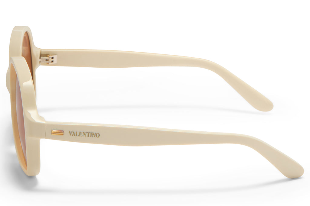 Valentino® Eyewear - VLS-177 Sunglasses Ivory & V-Light Gold with Orange Lenses