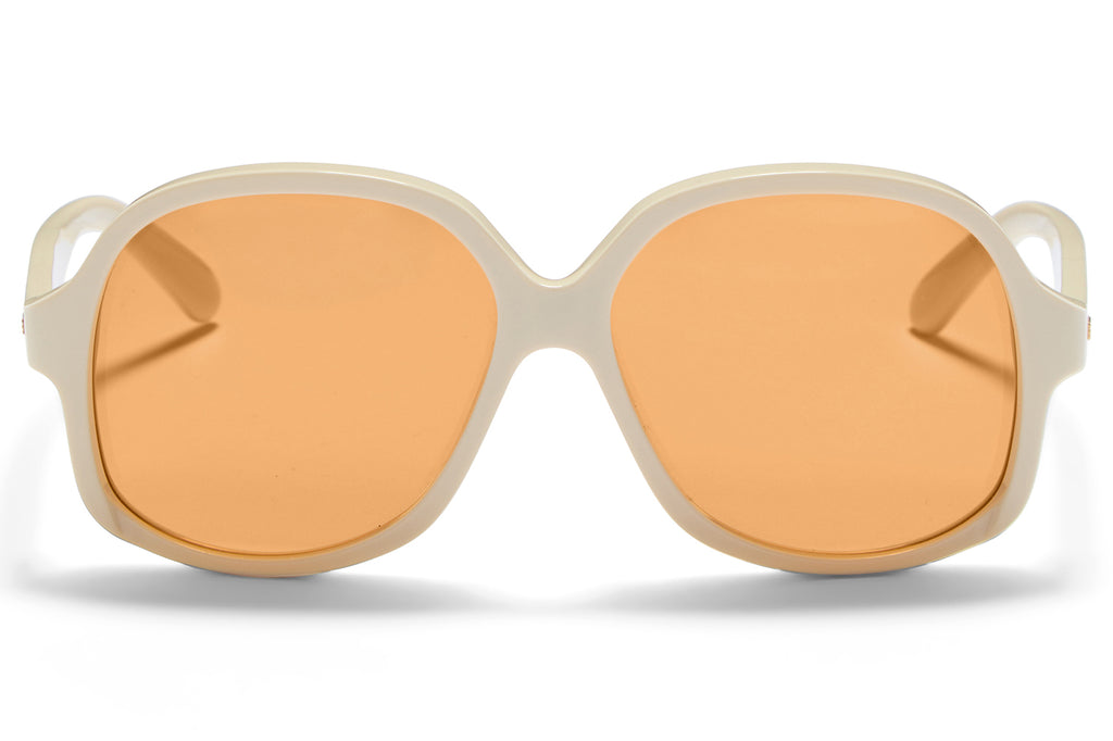 Valentino® Eyewear - VLS-177 Sunglasses Ivory & V-Light Gold with Orange Lenses