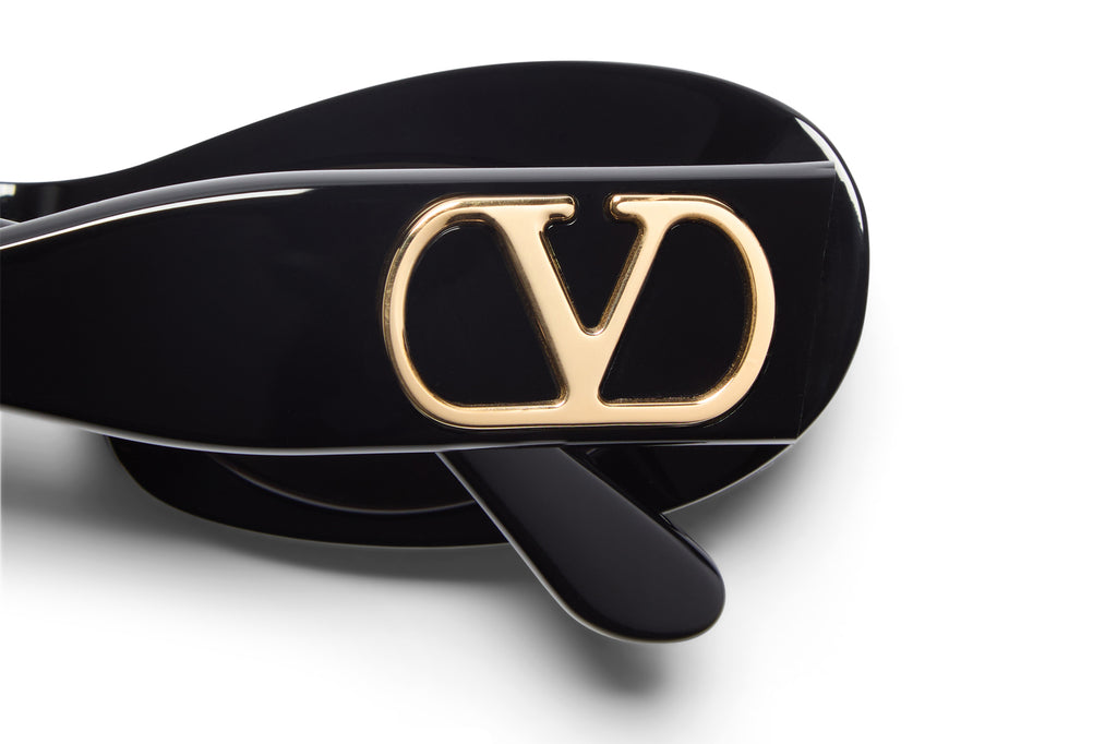 Valentino® Eyewear - VLS-178 Sunglasses Black & V-Light Gold with Smoke Grey Lenses