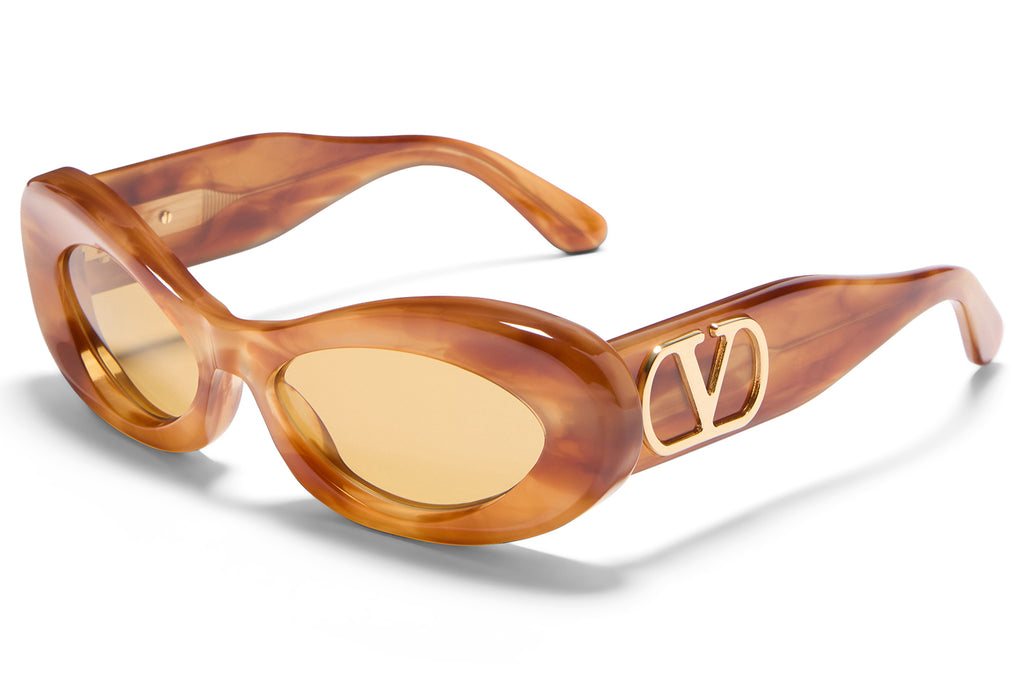 Valentino® Eyewear - VLS-178 Sunglasses Light Havana & V-Light Gold with Amber Lenses