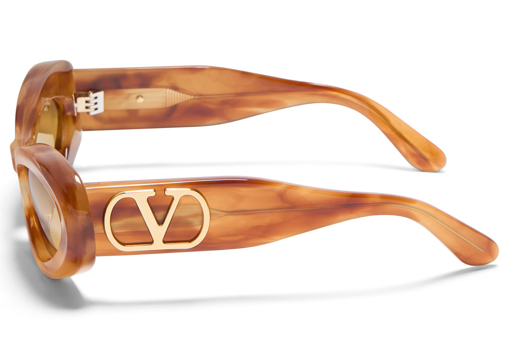 Valentino® Eyewear - VLS-178 Sunglasses Light Havana & V-Light Gold with Amber Lenses