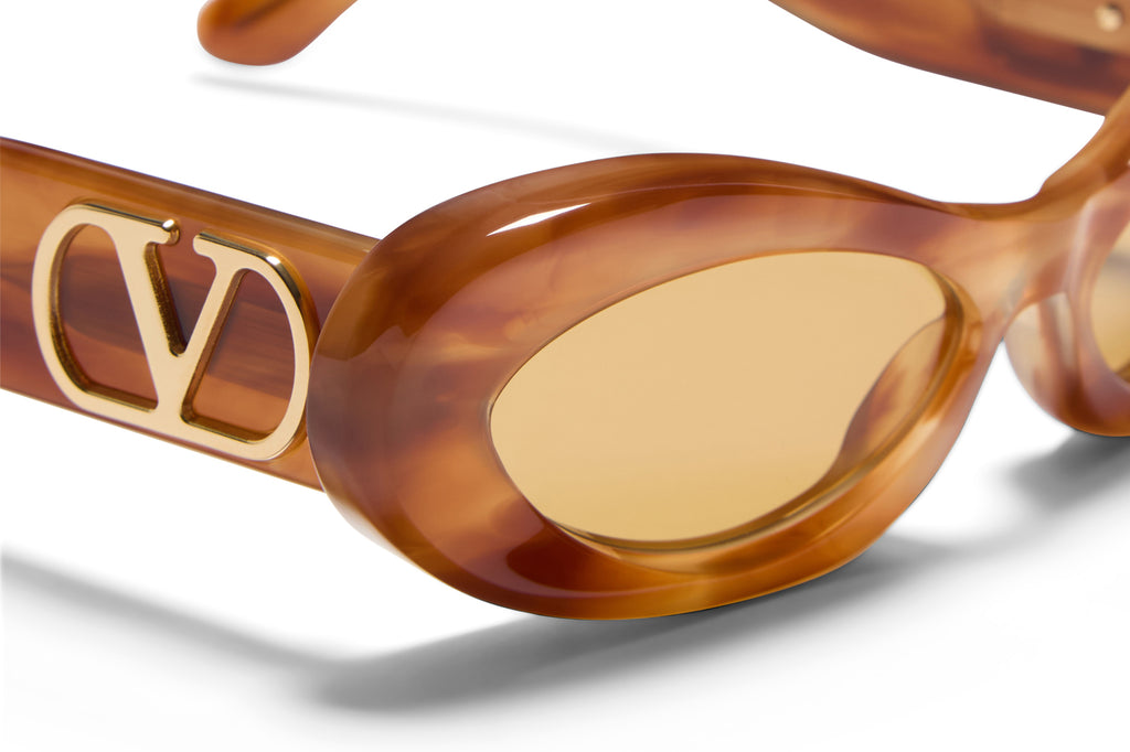 Valentino® Eyewear - VLS-178 Sunglasses Light Havana & V-Light Gold with Amber Lenses