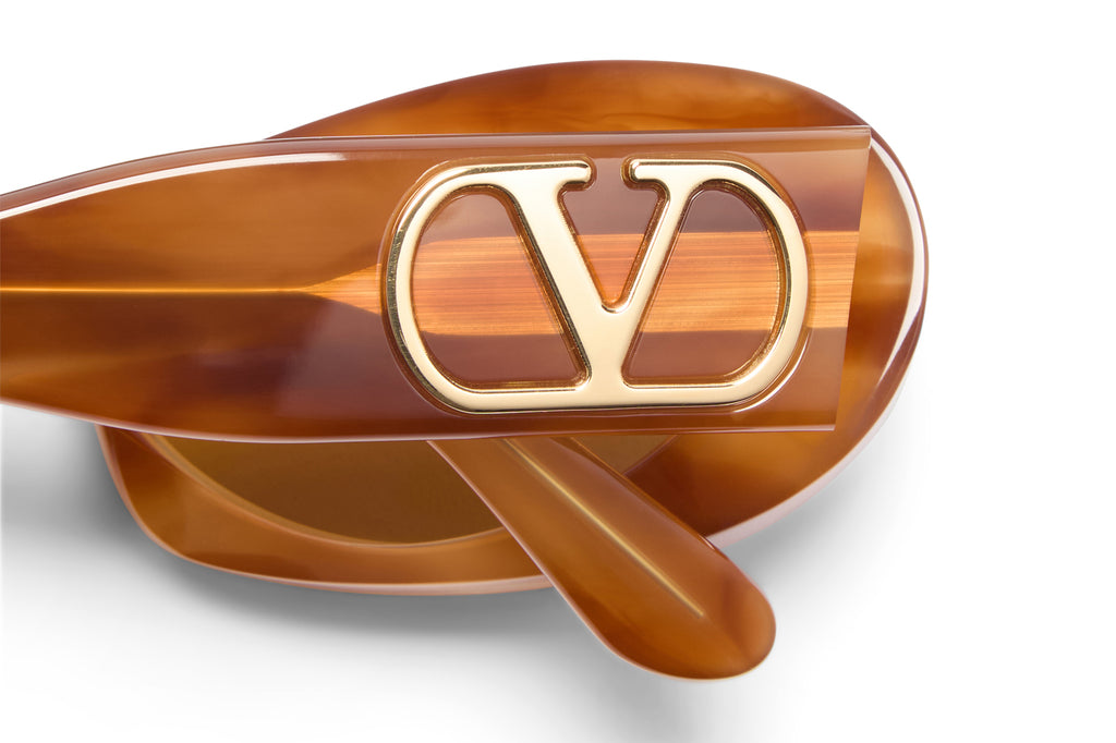 Valentino® Eyewear - VLS-178 Sunglasses Light Havana & V-Light Gold with Amber Lenses