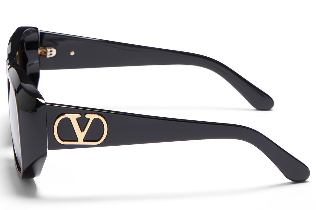 Valentino® Eyewear - VLS-179 Sunglasses Black & V-Light Gold with Dark Brown Lenses