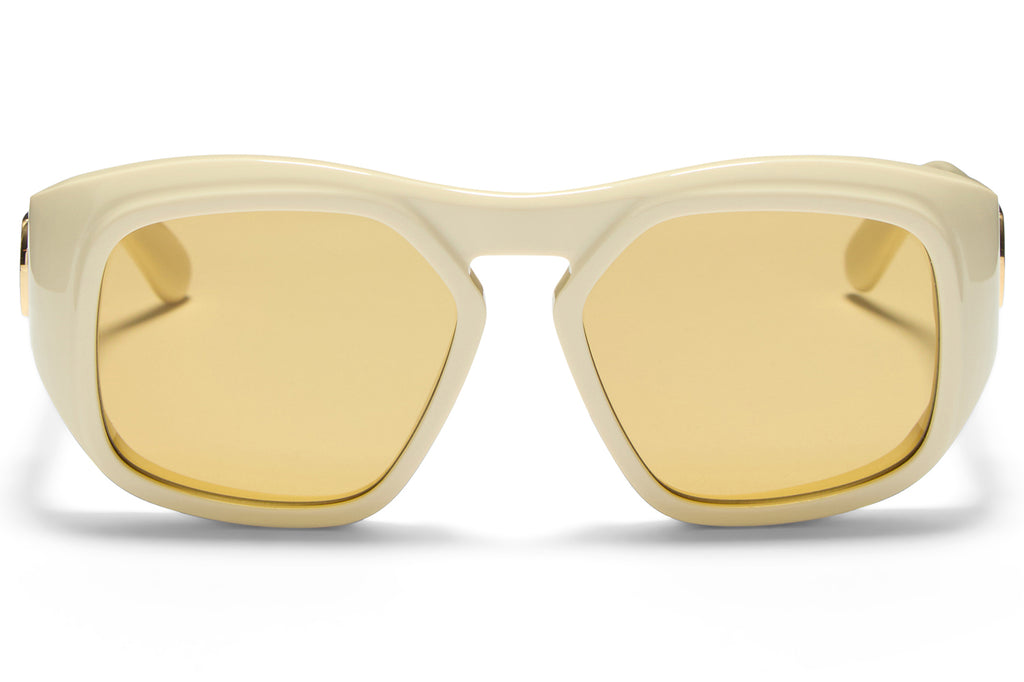 Valentino® Eyewear - VLS-179 Sunglasses Ivory & V-Light Gold with Amber Lenses