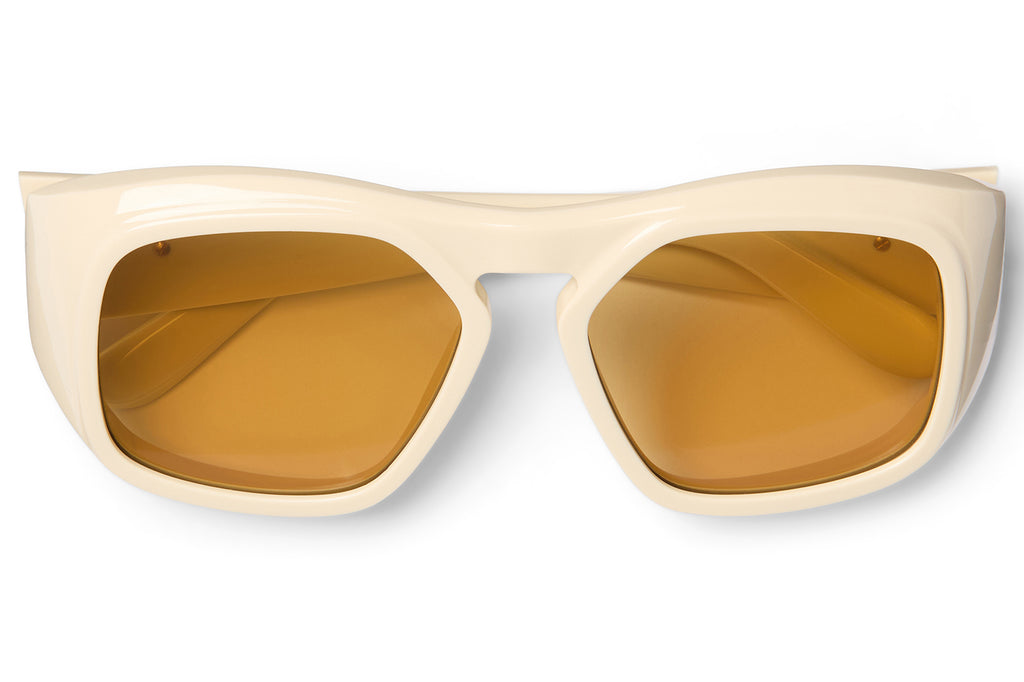 Valentino® Eyewear - VLS-179 Sunglasses Ivory & V-Light Gold with Amber Lenses