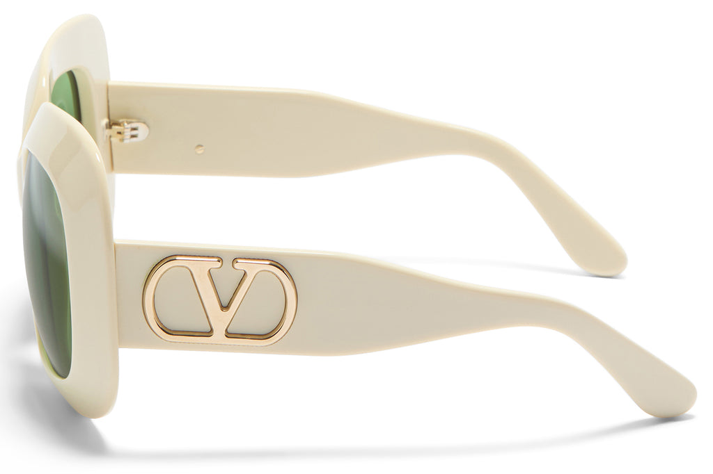 Valentino® Eyewear - VLS-180 Sunglasses Ivory & V-Light Gold with Green Lenses