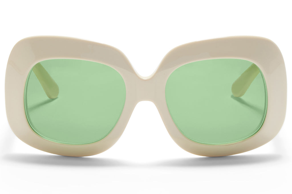 Valentino® Eyewear - VLS-180 Sunglasses Ivory & V-Light Gold with Green Lenses