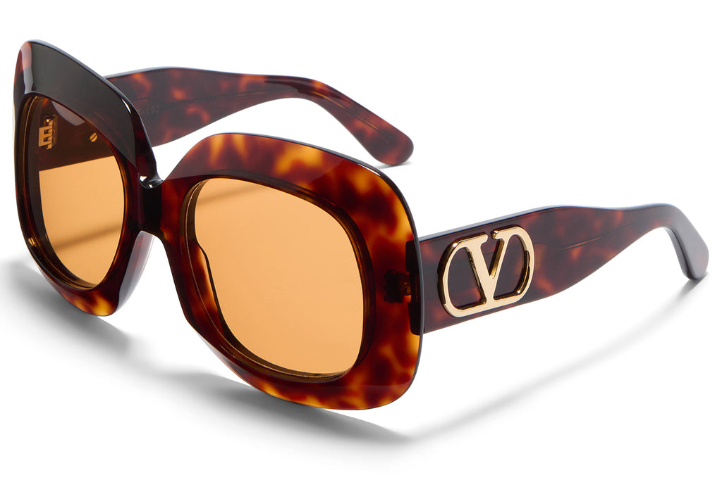 Valentino® Eyewear - VLS-180 Sunglasses Dark Havana & V-Light Gold with Orange Lenses