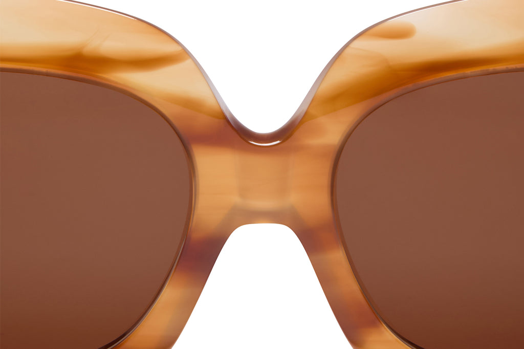 Valentino® Eyewear - VLS-180 Sunglasses Light Havana & V-Light Gold with Dark Brown Lenses