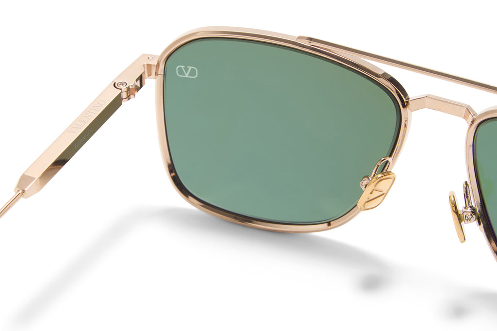 Valentino® Eyewear - V-Lstory II Sunglasses V-Light Gold with Green Lenses