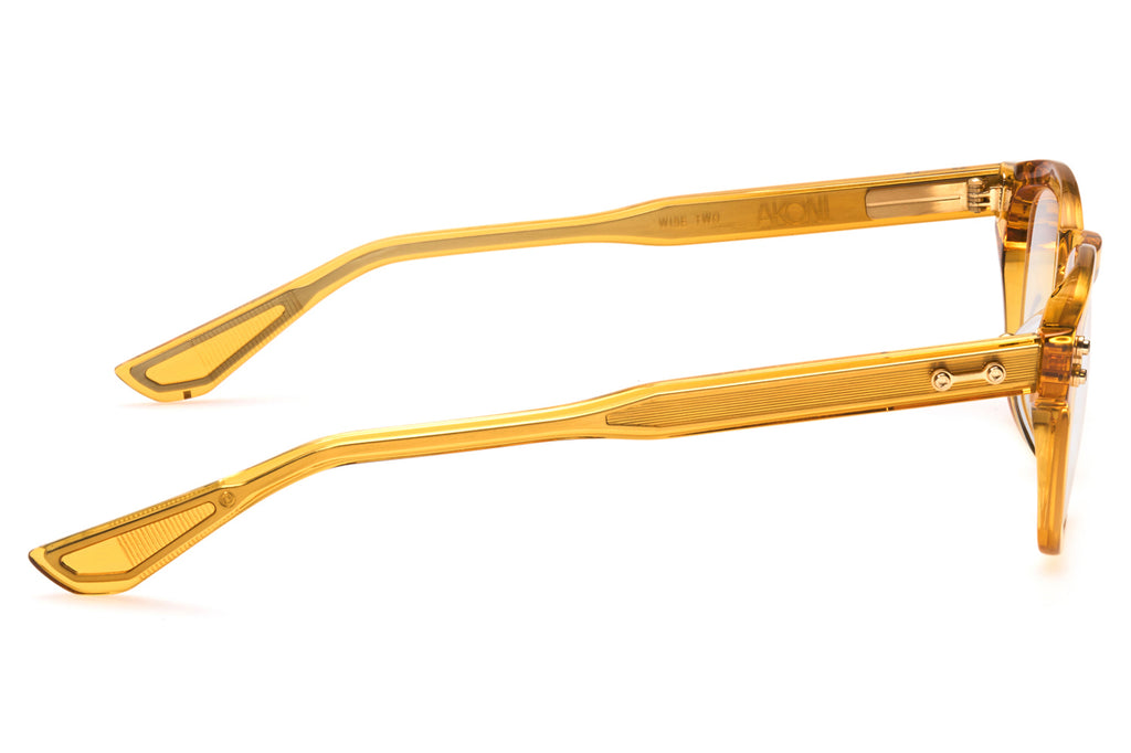 Akoni - Wise-Two Eyeglasses Crystal Amber & Brushed 12k Gold