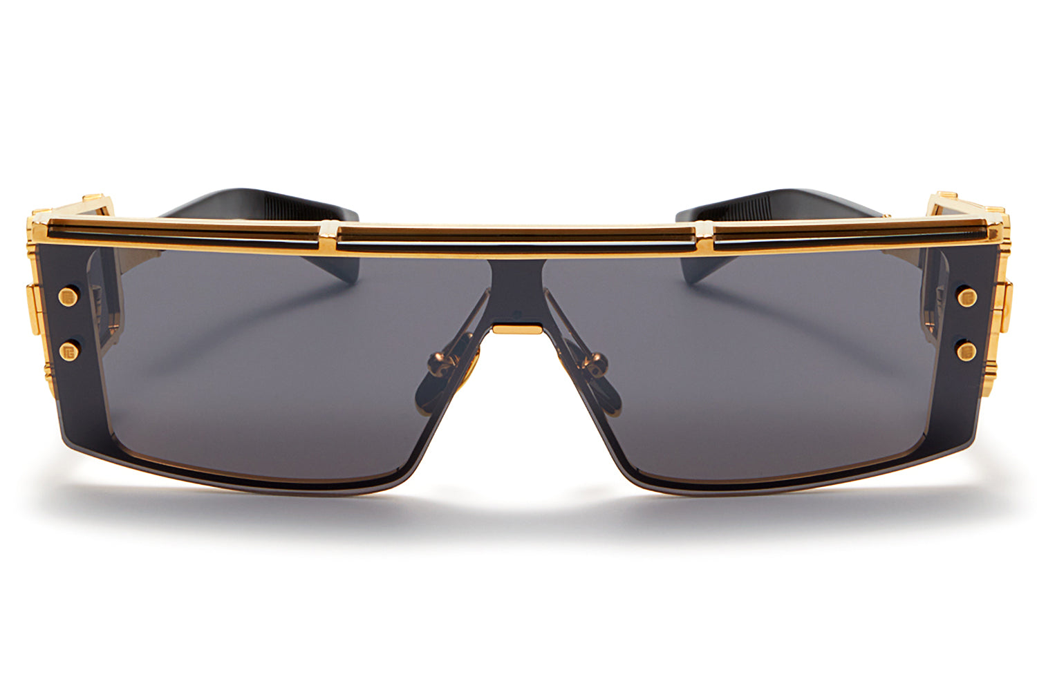 Balmain Wonder Boy III Shield-Shaped Gold/Black Sunglasses