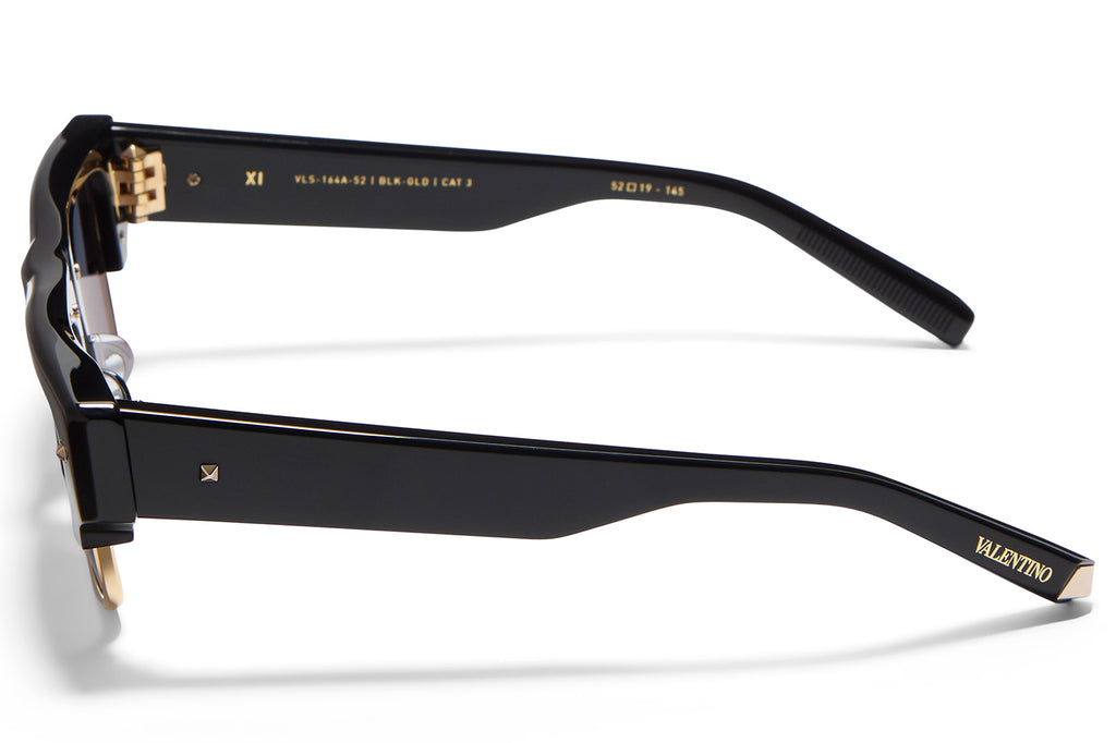 Valentino® Eyewear - XI Sunglasses Black & V-Light Gold with Smoke Grey Lenses