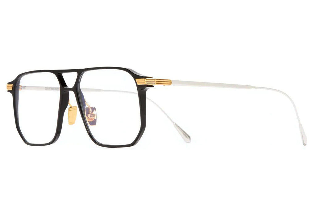 Cutler & Gross - 0006 Eyeglasses Black on 24K Yellow Gold