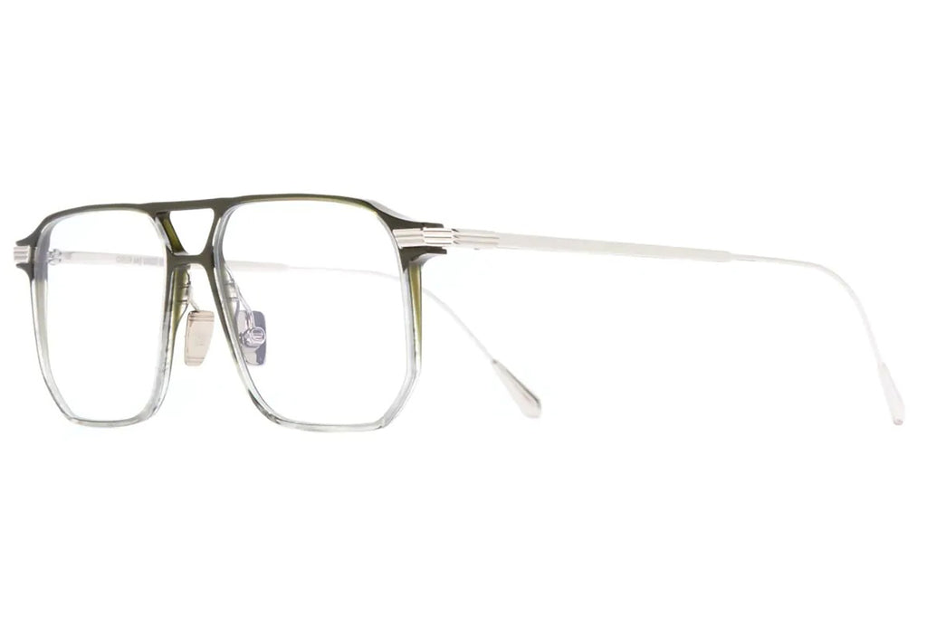 Cutler & Gross - 0006 Eyeglasses Green on 18K Rhodium