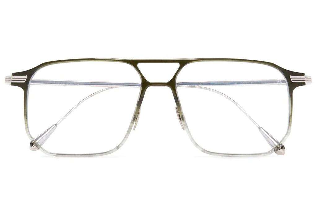 Cutler & Gross - 0006 Eyeglasses Green on 18K Rhodium